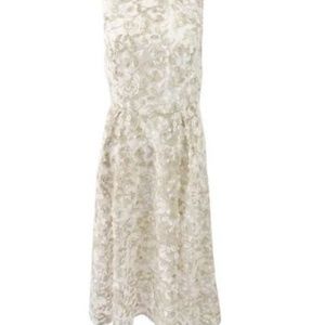A Papell Women's Floral-Embroidered Fit & Flare